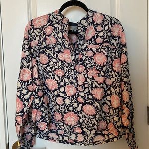 Pink & Navy Floral Lucky Brand Long Sleeve Top